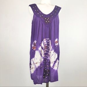 Boho California Women Free size purple blouse